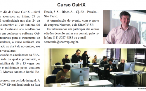 Curso comentado na SBACV